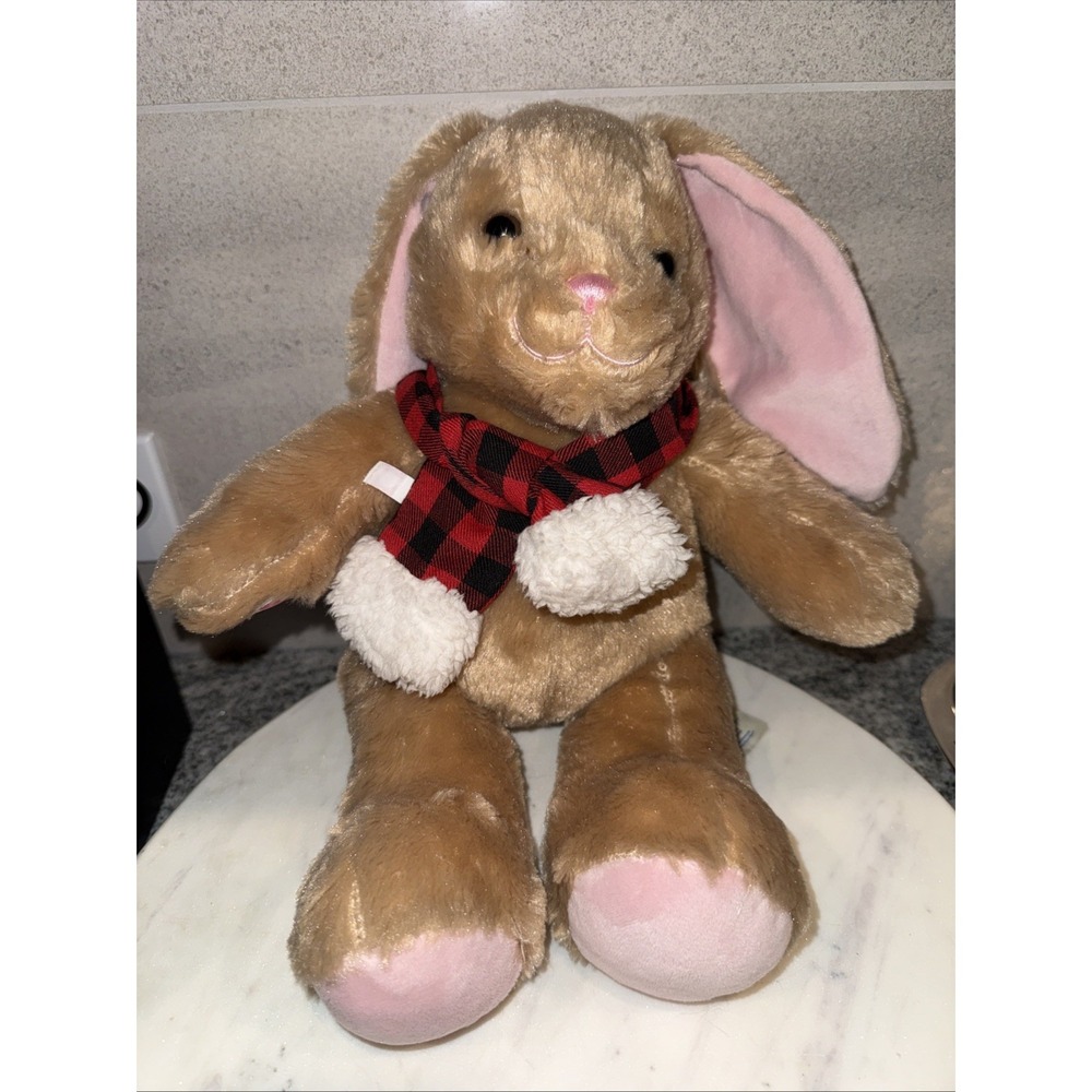 Build A Bear Workshop Bunny Rabbit Stuffed Pawlette Tan Pink Plush BAN 15"